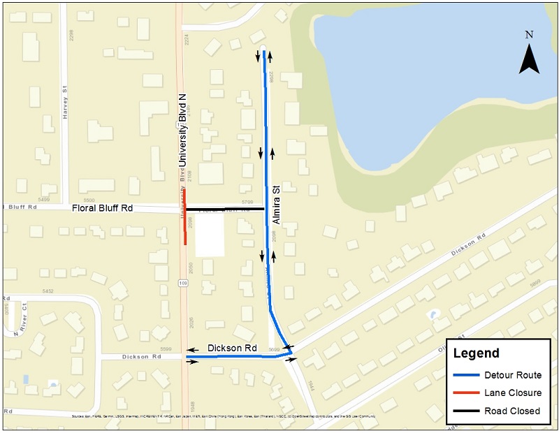 Floral Bluff Emergency MH Replacement Project Map